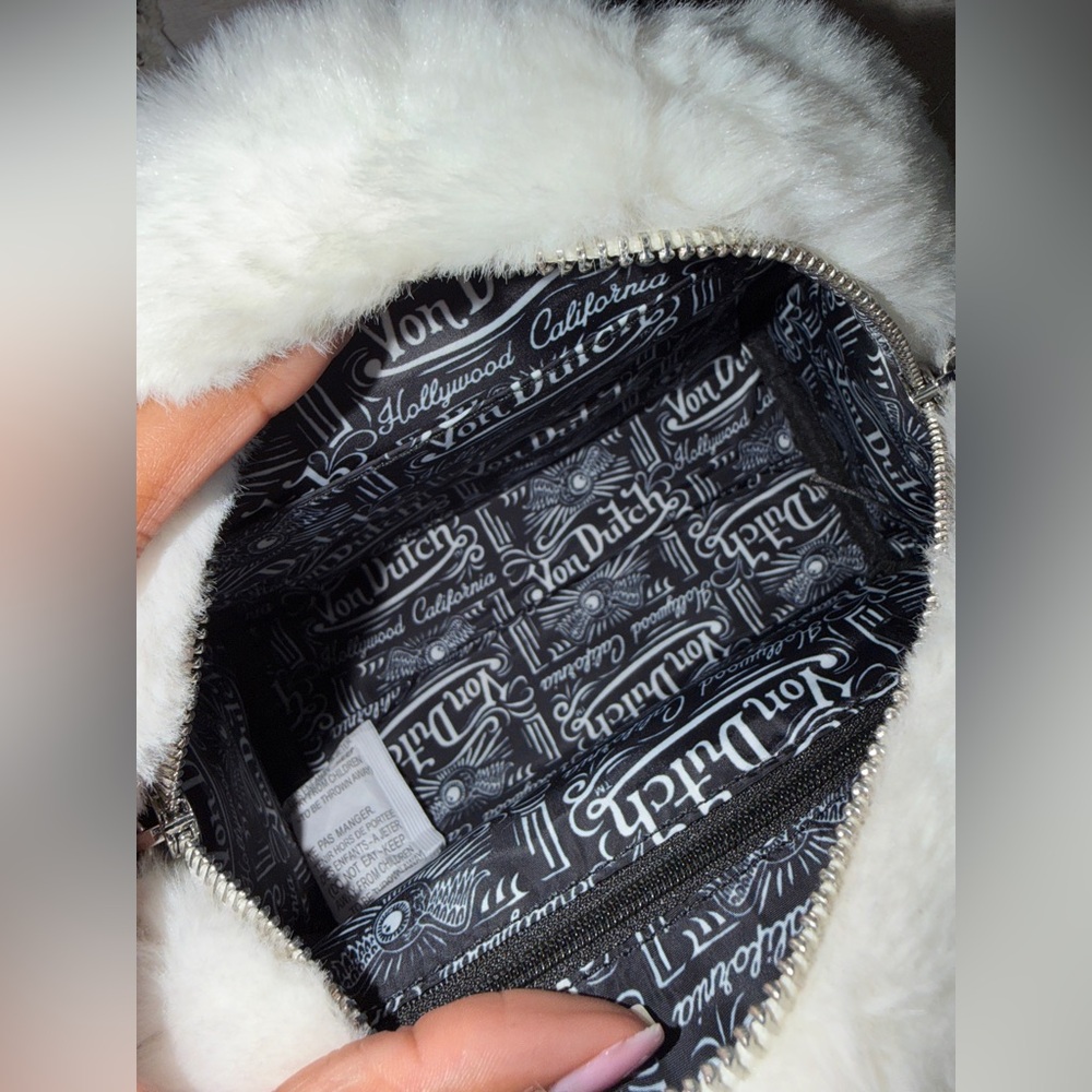 SOLD - Von Dutch Black and White Faux Fur Mini Bag - Picture 5 of 9